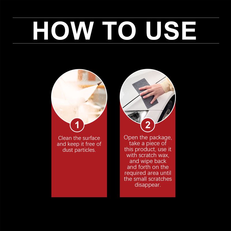 Homonth Car Scratch Remover Cloth, Car Scratch Repair Cloth Quick Scratch Repair Convenient Cloth_voghion.com