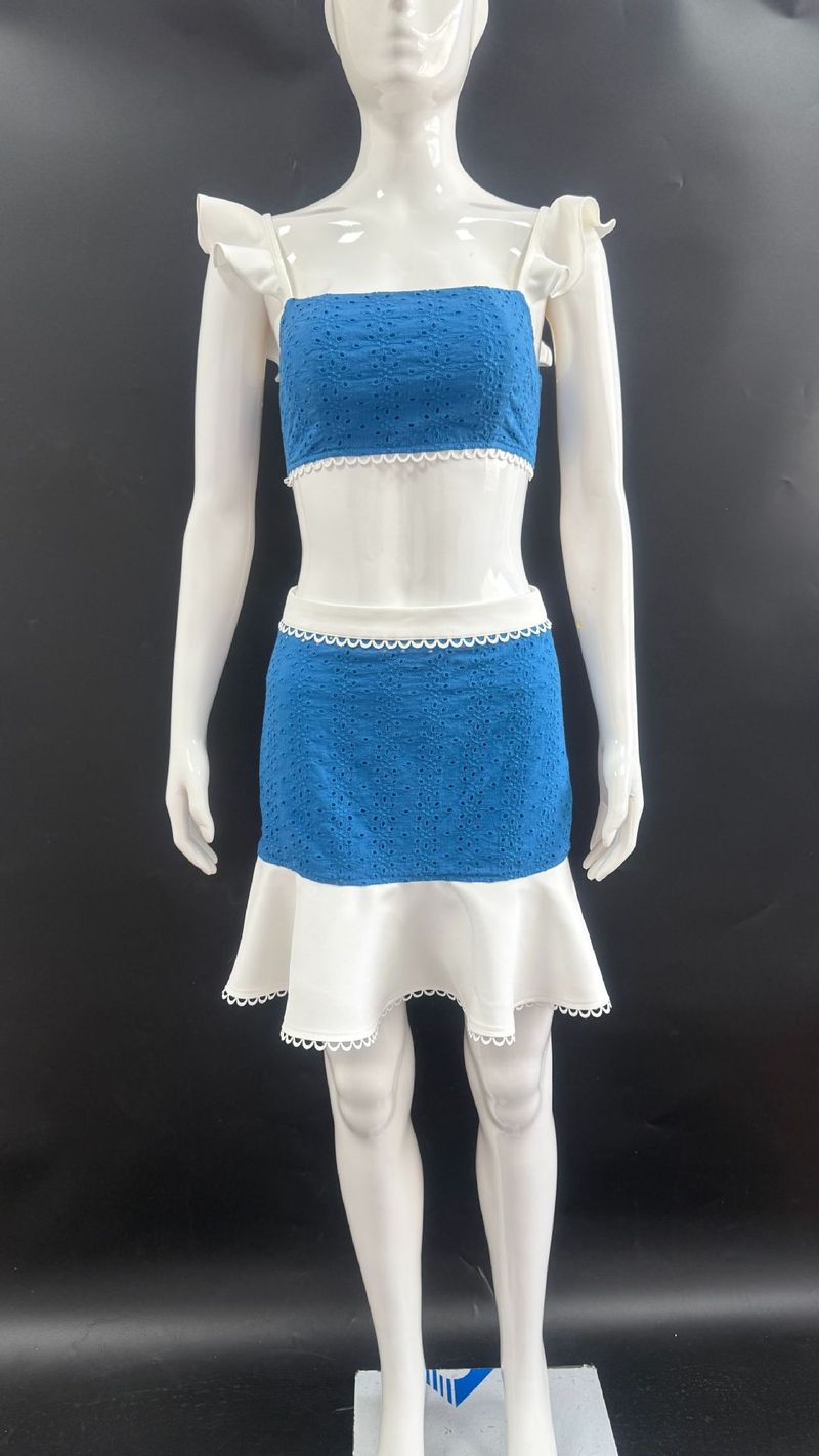 Women's Clothing Women's New Sleeveless INS Style Short Skirt Suit Holiday Style Slim Skirt Two Piece Suit_voghion.com