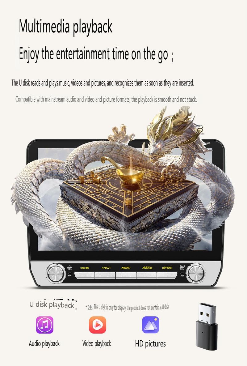 Estéreo universal para coche Android de 10,1" con cámara de visión trasera HD - Sistema de navegación GPS con pantalla táctil de ocho núcleos 4G, CarPlay/Android Auto inalámbrico, Bluetooth 5_voghion.com