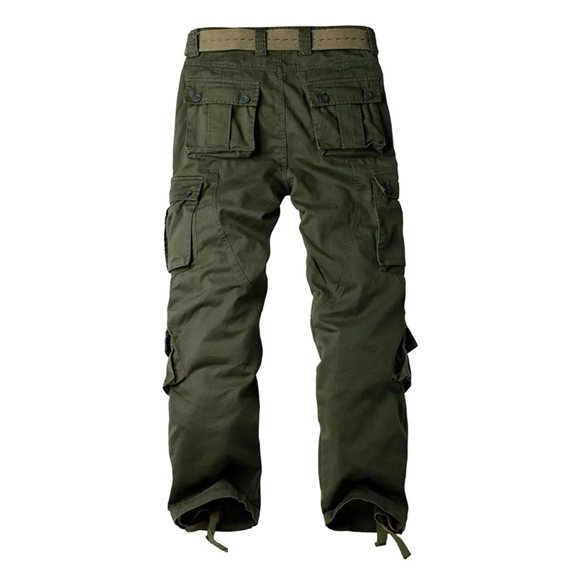 Herre bomull Kamuflasje Cargo bukser Rette ben Løse fritidsbukser Wear Wear Wear Bukser Herre_voghion.com