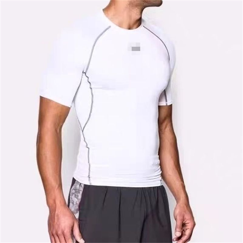 Men's Clothing Tights Quick Drying Running T Shirt Breathable Basketball Bottom Fitness Exercise High Elastic Training Stretch Short Sleeved Top_voghion.com