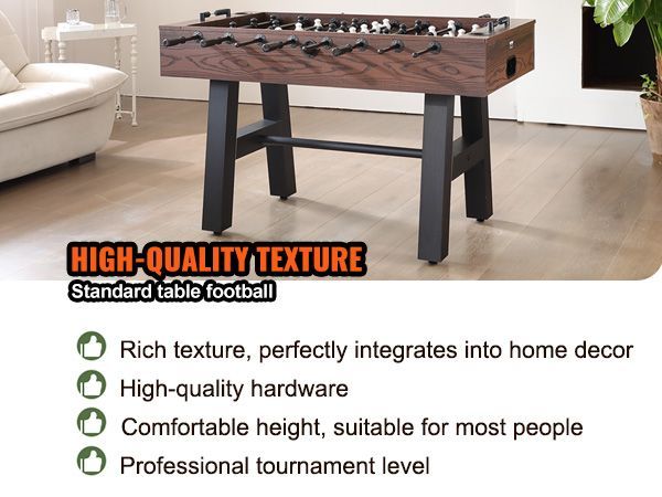 VEVOR Foosball Table, 55 Inch Standard Size Foosball Table, Indoor Full Size Foosball Table For Home, Family, And Game Room, Soccer With Foosball Table Set, Includes 4 Balls And 2 Cup Holders_voghion.com