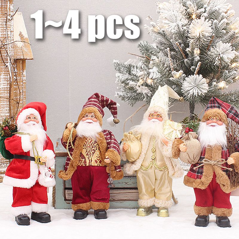 1 ~ 4 STÜCKE 2025 Weihnachtsdekoration Für Zuhause Weihnachtsmann Puppe 30 cm Navidad Party Decor Weihnachtsschmuck Neujahrsgeschenk_voghion.com