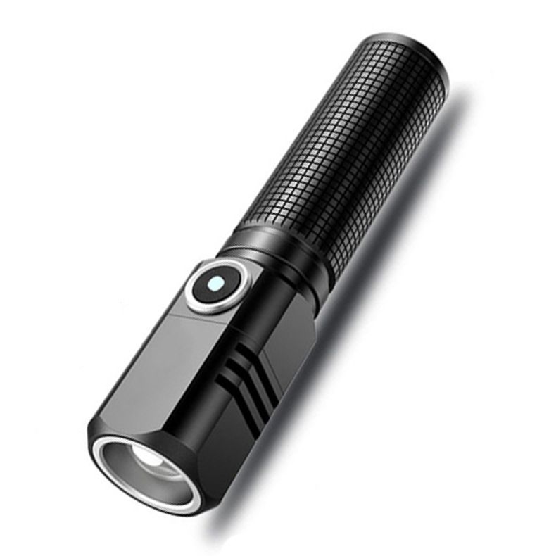 Cross-Border Zoom Aluminum Alloy Mini Portable Strong Light Outdoor P50 Rechargeable Multi-Function Flashlight Wholesale_voghion.com