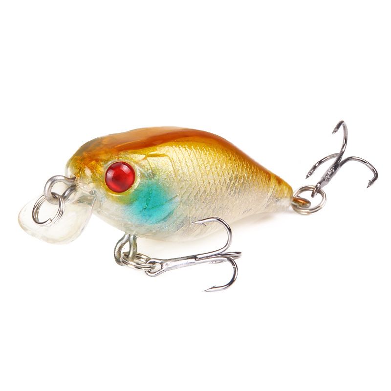 Lure Bait Rock Fat Man 4cm/4,6g Sort Tre Kroge Plastic Simulering Fiskeagn Hard Bait Bait Fiskeudstyr_voghion.com