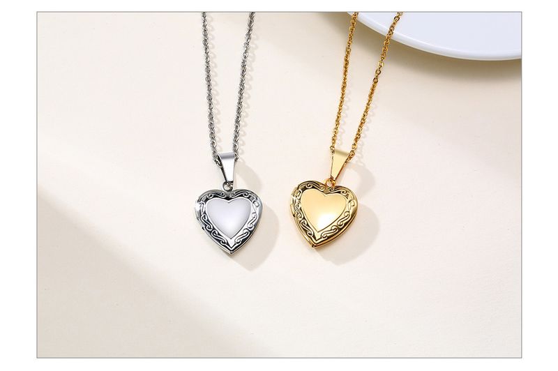 2025 New Arrivals Vnox Customize Picture Name Women Necklaces Heart Locket Pendant Family Image Personalized Anniversary Gift_voghion.com