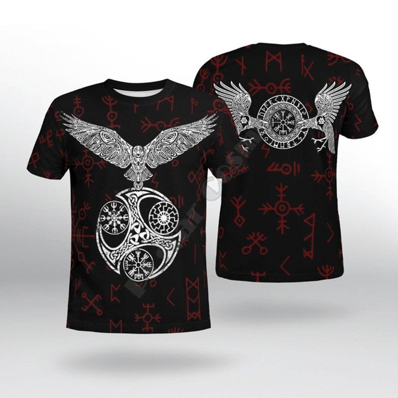 Man's clothing Men's fashion short sleeve T-shirt 3D digital animal print round neck pullover T-shirt top_voghion.com
