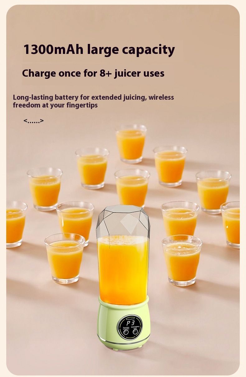 Portable Rechargeable Juicer Cup, Small Multifunctional Blender For Student & Home Use, Personal Smoothie Maker_voghion.com