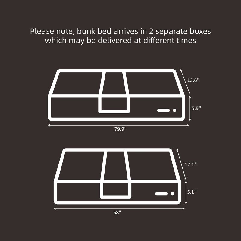 Full Over Full Bunk Bed With Thick Posts,Wooden Bunk Bed With High Guardrail And Ladder For Kids, Teens, Dorm Rooms, And Guest Rooms,No Box Spring Needed, Espresso_voghion.com