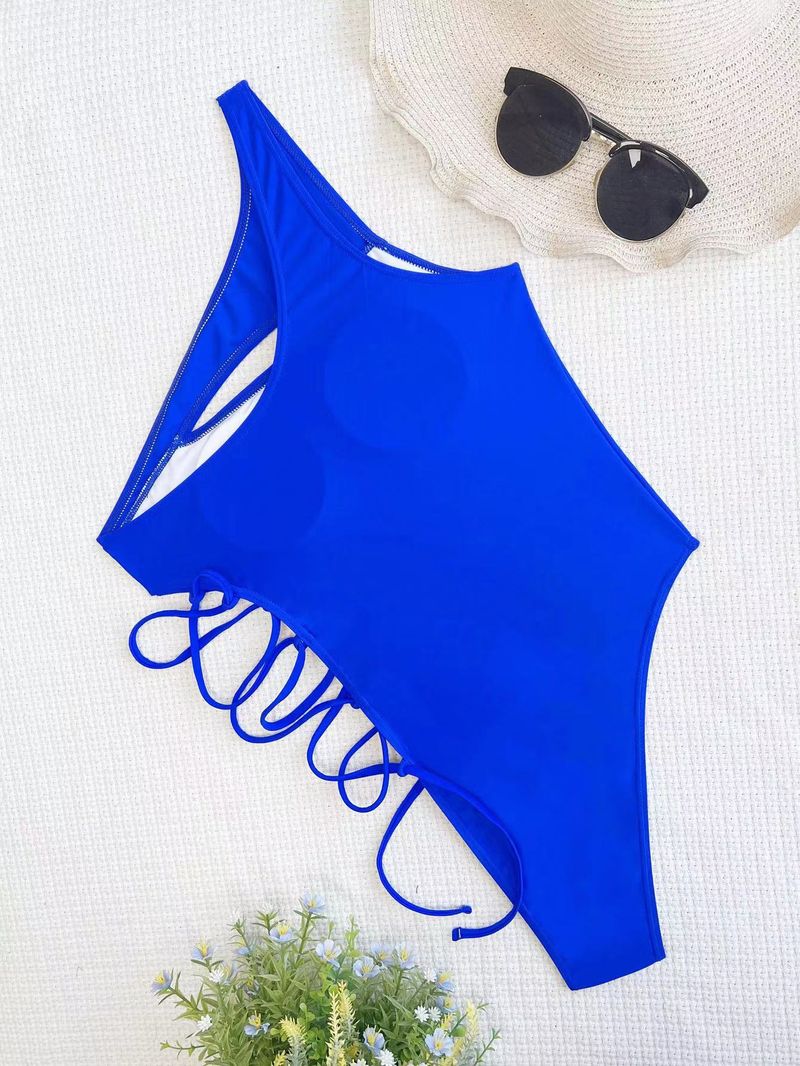 sexy solid color jumpsuit basic bikini women's swimsuit_voghion.com