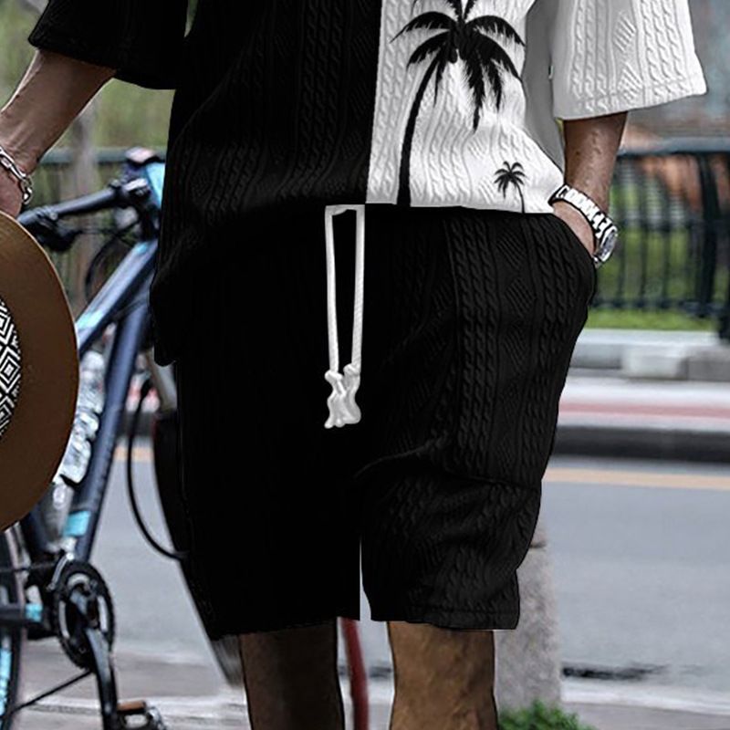 Tecnologia di abbigliamento maschile Stampa 3D Tuta da uomo di grandi dimensioni con pantaloncini a maniche corte in maglia_voghion.com