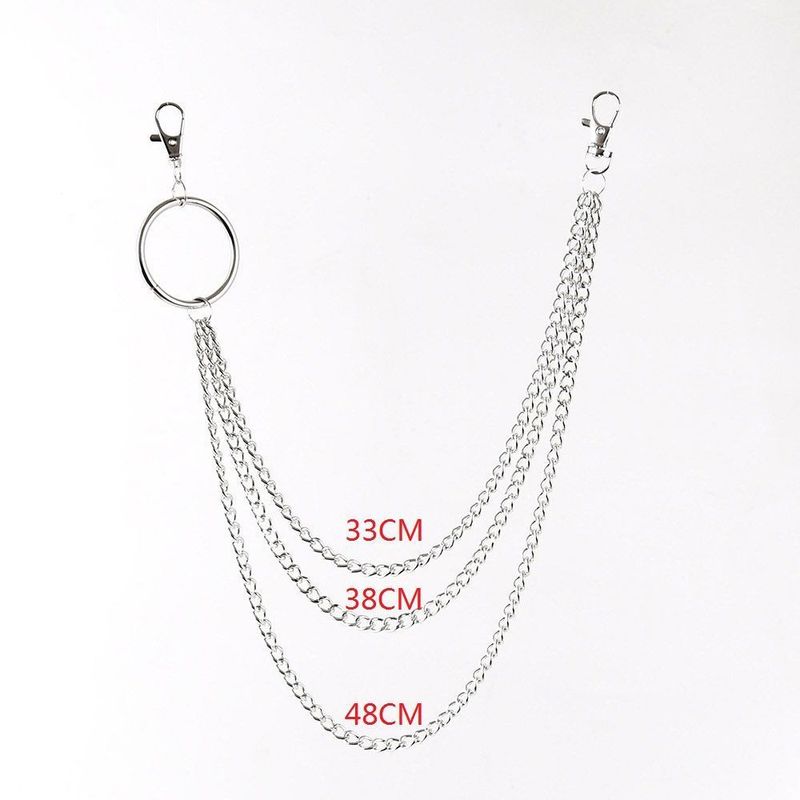 Mode Trendy Hosen Ins Taille Hip Hop Metall JK Jeans Gürtel Unisex Kleidung Kette_voghion.com