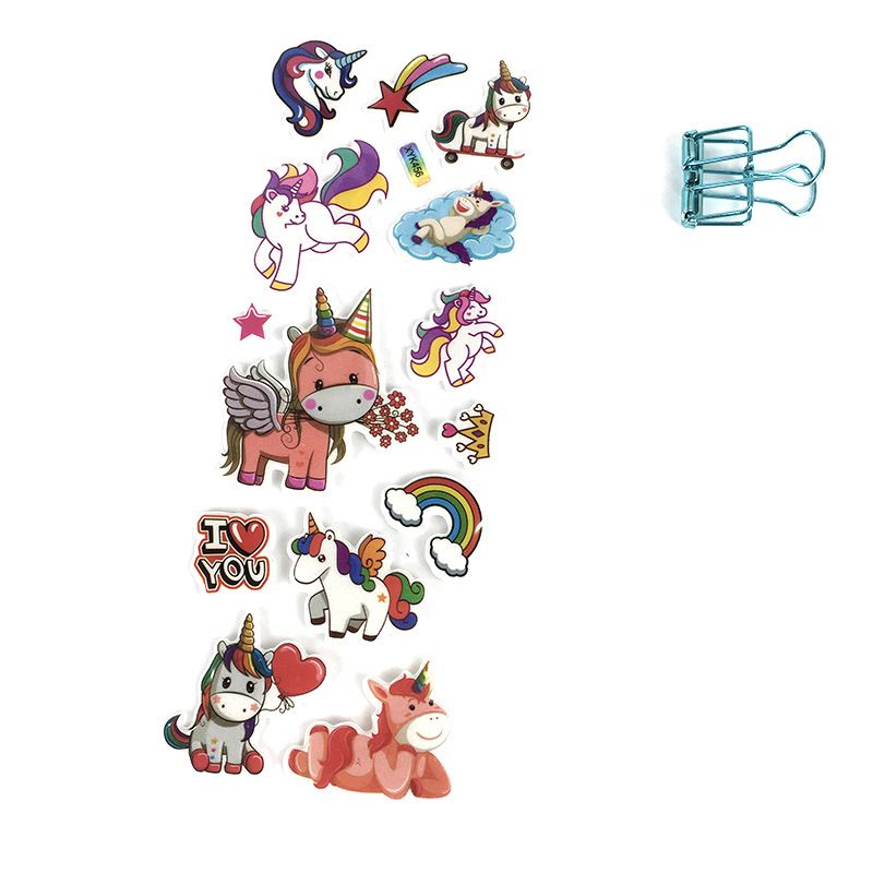 3D bubble stickers Unicorn Children's three-dimensional stickers reward stickers bubble stickers manufacturers wholesale spot_voghion.com
