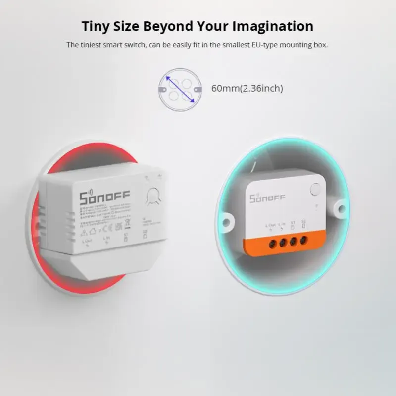 Sonoff ZBMINI L2 Zigbee DIY Smart Switch Kein Neutralleiter erforderlich 1-Gang Zwei-Wege-Alexa Google Home Sprachsteuerung_voghion.com