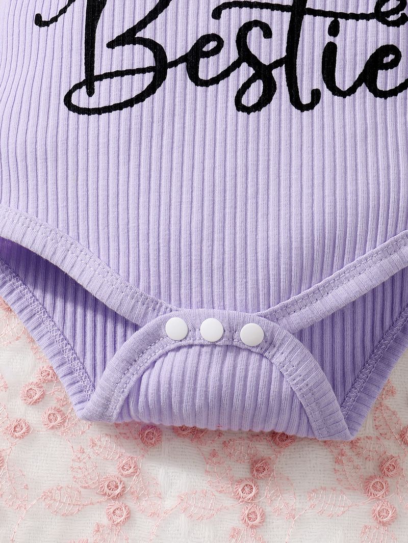 Kids’ Clothing New Products Baby Short Sleeved Tight Romper And Printed Shorts Set_voghion.com