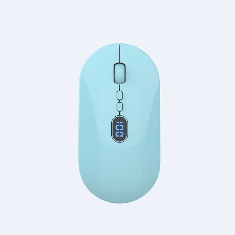 New USB With Screen Power Display Wireless Dual Mode Bluetooth Rechargeable Laptop Office Silent Mouse_voghion.com