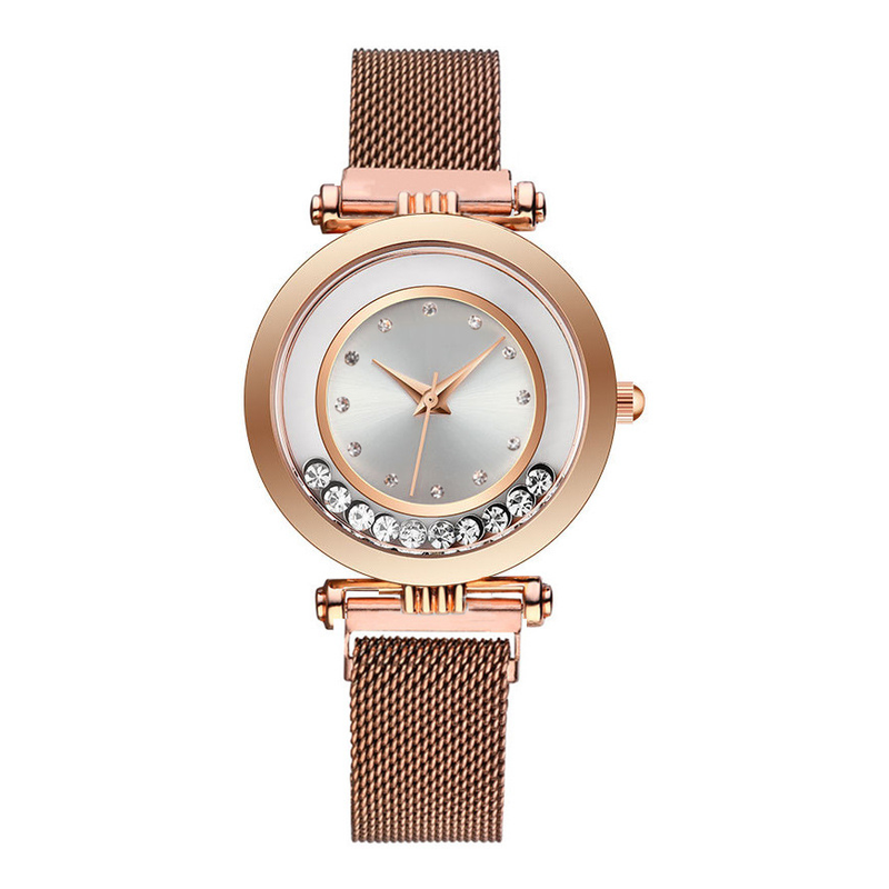 with Korean Fashion Simple Lazy Sand Women's Magnetic Buckle Watch_voghion.com