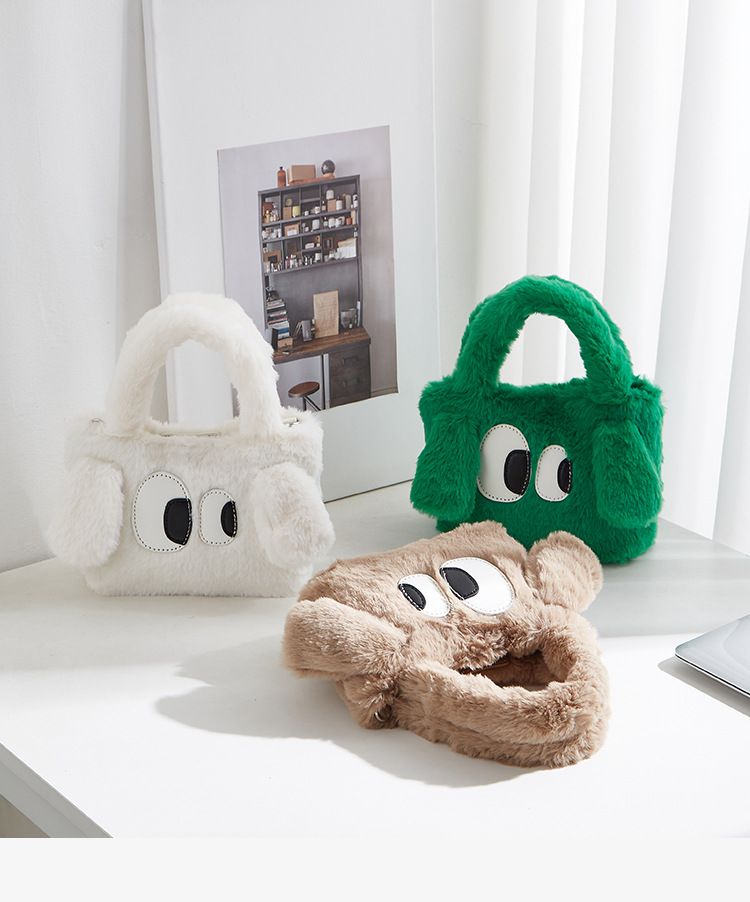 Koreanische Version der modischen lässigen süßen Pelztasche, die diesjährige neue Cartoon-Handtasche für Frauen, personalisiert und einfach_voghion.com
