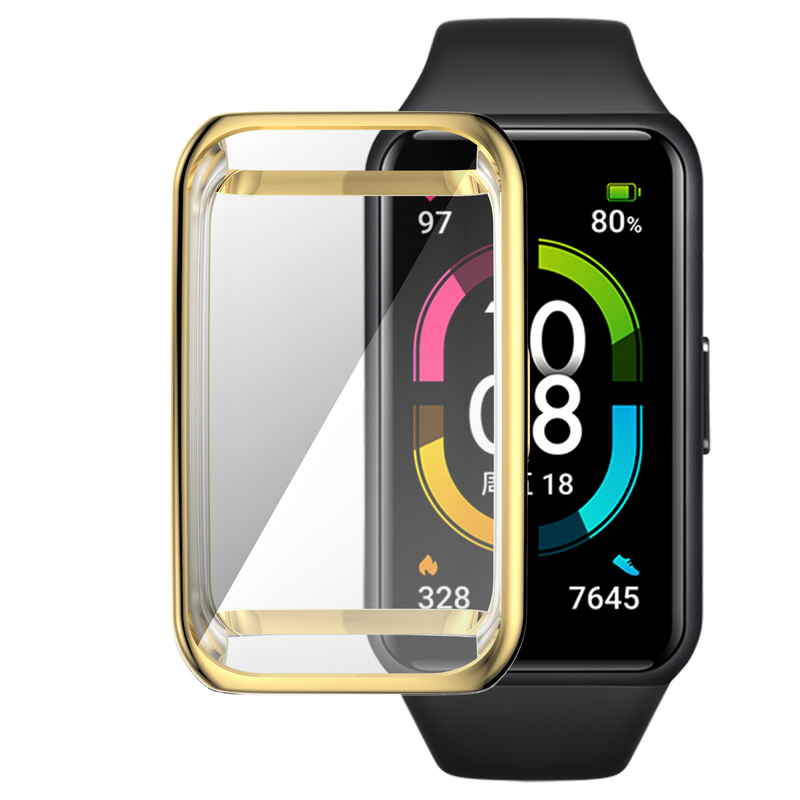 Coque pour Huawei Band 6 montre souple housse de protection en TPU pour Honor Band 6 étuis de protection plein écran cadre coque de pare-chocs_voghion.com