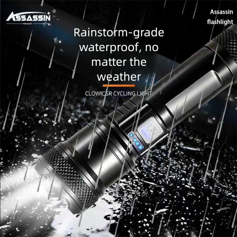 New Cycling Light High Brightness Flashlight Rechargeable Ultra Bright Outdoor Long Range Spotlight Portable Telescopic_voghion.com