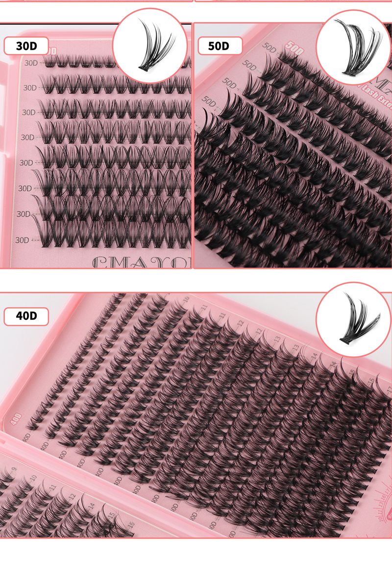False Eyelashes 30d40d Eyelash Book Thick Single Cluster Hair 640 Cluster Segmented False Eyelash D Curved Single Cluster False Eyelash_voghion.com