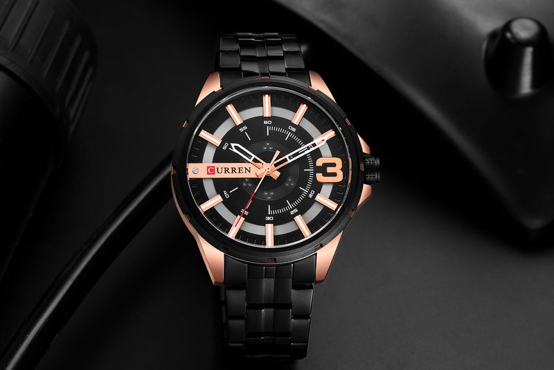 Men's Stainless Steel Waterproof Watch With Large Dial, Minimalist Design, Quartz Movement For Business And Casual Wear_voghion.com