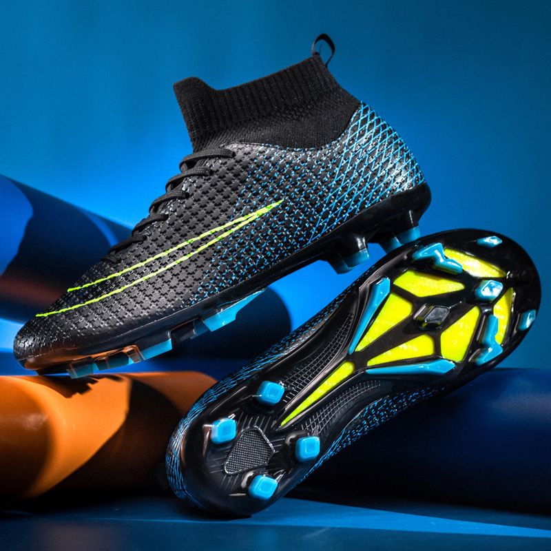 Neues Paar Fußballschuhe für Herren mit hohen Spitzen und langen, gebrochenen Nägeln, Trainingssportschuhe_voghion.com