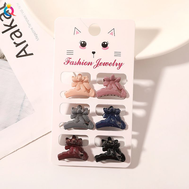 Fermaglio per capelli piccolo alla moda color caramella Morandi, confezione da sei, mini accessori per capelli_voghion.com