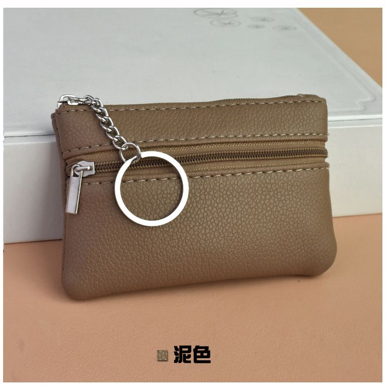 New Style Solid Color Women's Mini Coin Purse Soft Surface Fashionable Cute Small Card Holder Simple Fashion Fresh Key_voghion.com