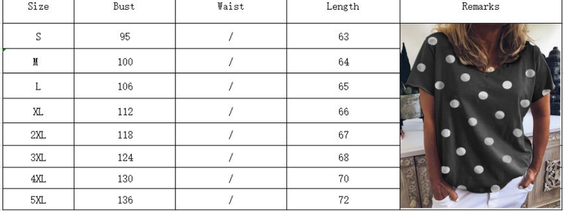 2023 new summer new polka dot print v-neck loose short sleeve T_voghion.com