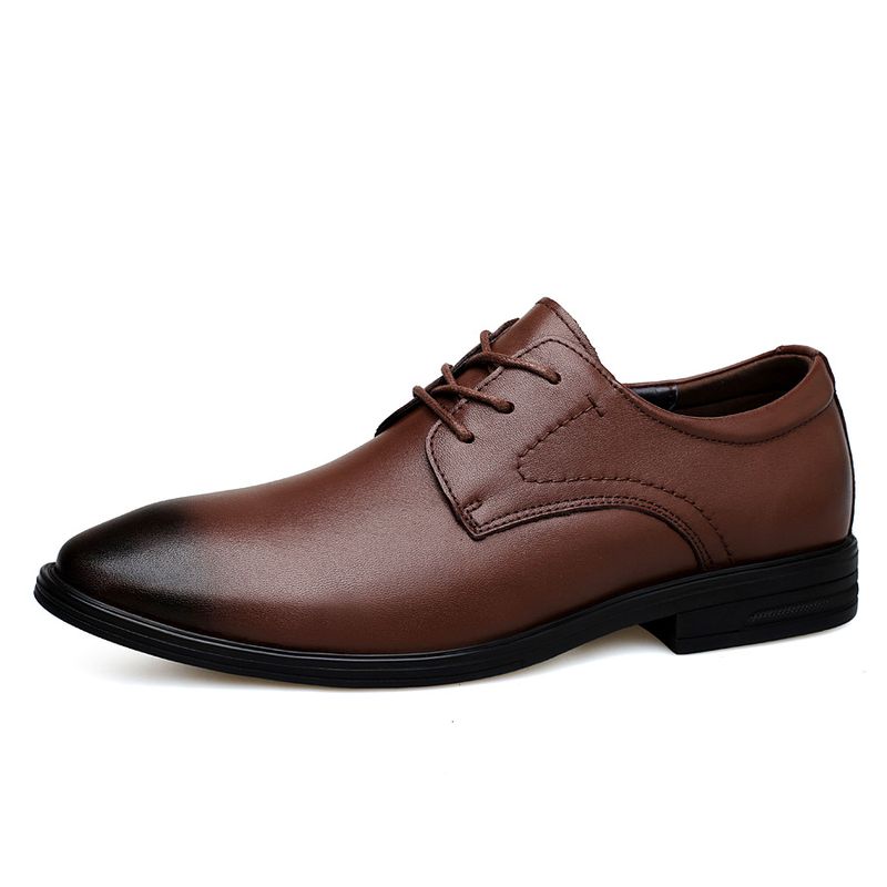Neue echte Leder Casual Korean Style Jugend Trend British Herbst Frühling Business Formale Herrenschuhe_voghion.com