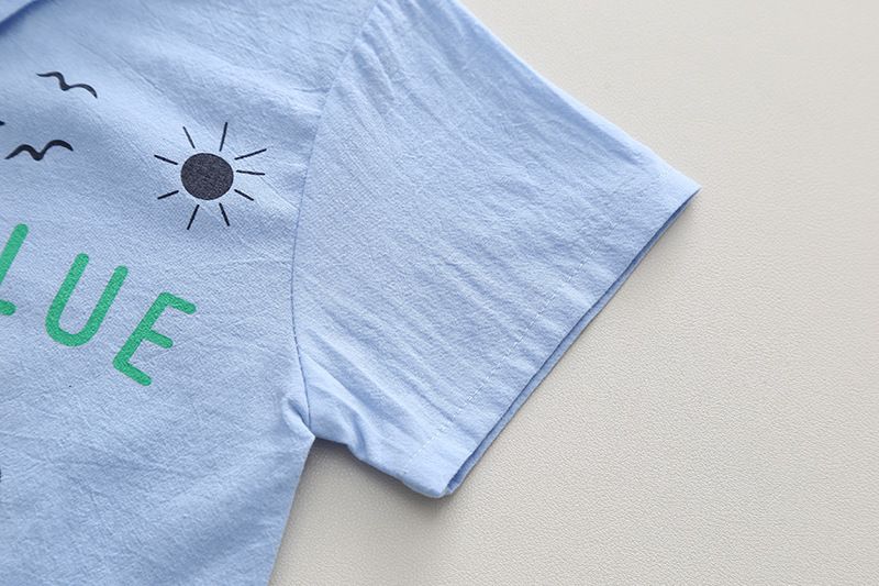 2024 Novas roupas infantis verão bebê 0-5 anos desenho animado manga curta camisa shorts conjunto de duas peças_voghion.com