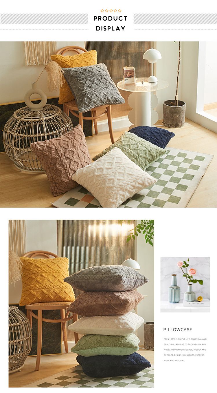 Plüss, bolyhos párnahuzat, rövid polár párnahuzat nappali kanapéhoz, 18x18-as dekoratív párna, lakberendezési párnahuzat_voghion.com