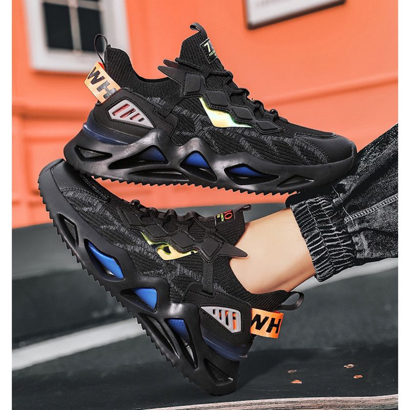 Grandi calzini da corsa traspiranti per la primavera 2024 nuovi casual con tessuto a mosca, scarpe da uomo alla moda_voghion.com
