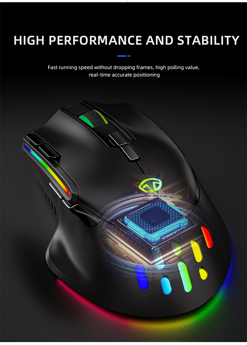 Prodotto D Nuovo mouse da gioco wireless G Pulsante luce RGB Interfaccia USB Adatto per laptop Desktop Compu ame RB esktop_voghion.com
