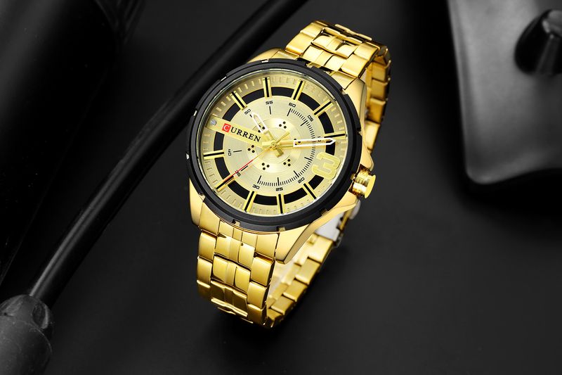 Men's Stainless Steel Waterproof Watch With Large Dial, Minimalist Design, Quartz Movement For Business And Casual Wear_voghion.com