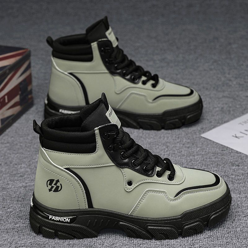 Martin 2025 Herbst Neue Arbeitskleidung im britischen Stil Gelbe Herren-High-Top-Outdoor-wasserdichte Lederstiefel_voghion.com