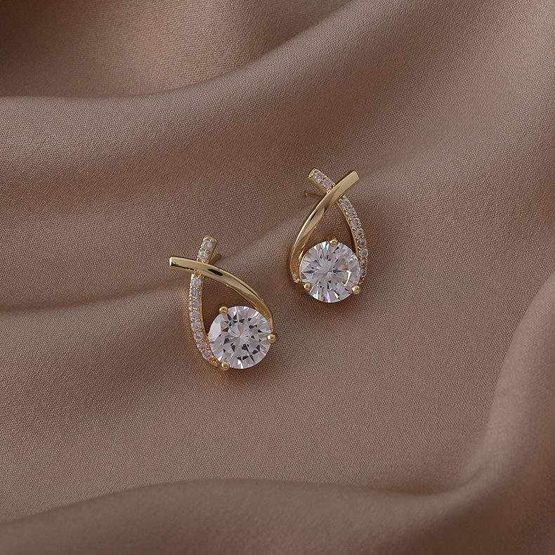 Pendientes de circonio brillante con microincrustaciones de plata de ley Sier VENUS para accesorios de mujer para chicas de fiesta de moda Je_voghion.com