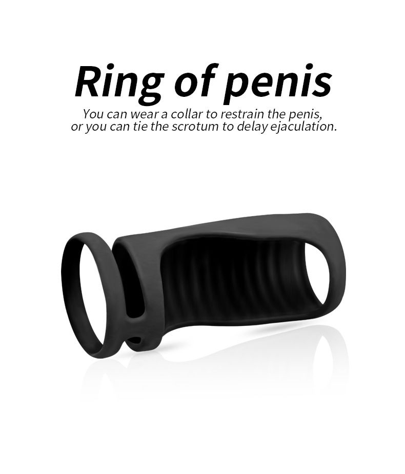 Anello per pene con blocco per uomo, anello per sperma, guaina in silicone, giocattoli sessuali per uomo, anelli Spot_voghion.com