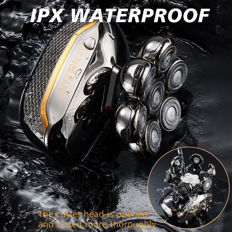 7D 5 In 1 Mens For Wet & Dry Waterproof Bald Head Shaver Electric Shavers Men_voghion.com