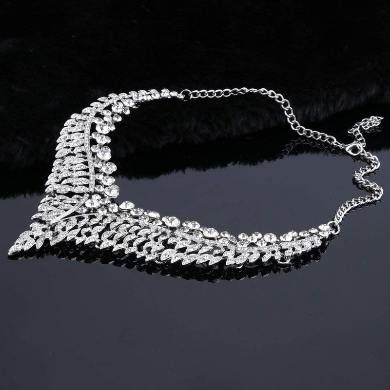 Set di gioielli da donna con strass da sposa in cristallo con strass_voghion.com