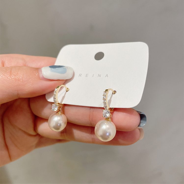 Orecchini pendenti con perle da donna Sier VENUS Gioielli alla moda Accessori semplici per ragazze da studente_voghion.com