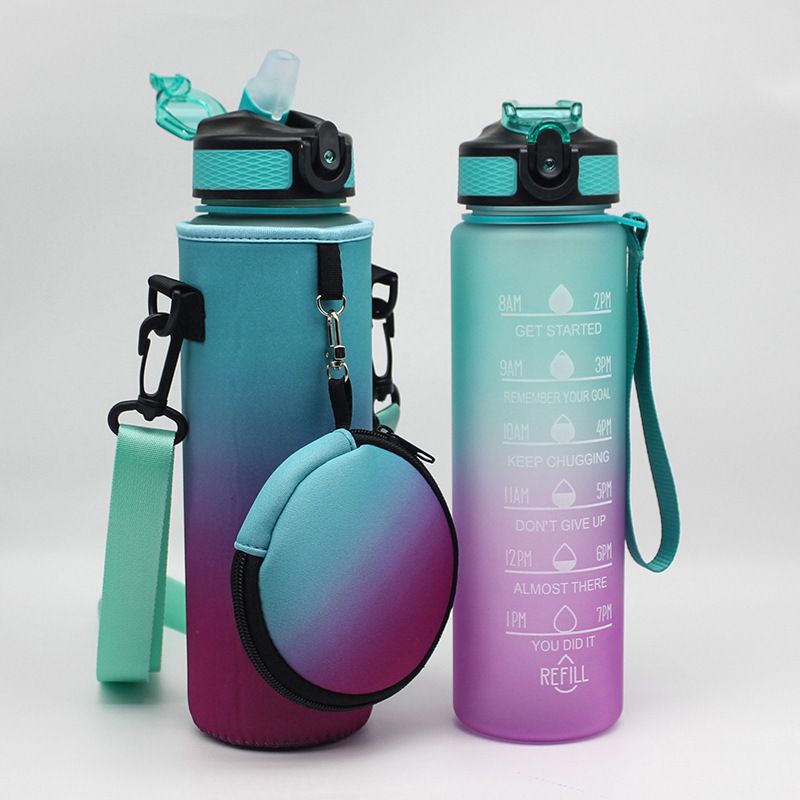 Portaborraccia in neoprene SBR - Custodia termica per tazza da 1000 ml con cinturino regolabile, perfetta per escursionismo, ciclismo e sport all'aria aperta_voghion.com