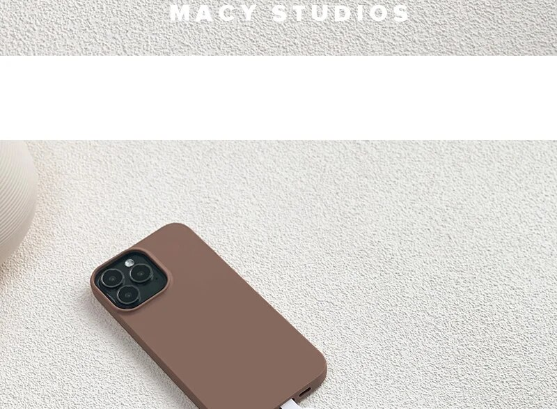 Crossbody Lanyard Strap Rope Cord Soft Case For iPhone 12 13 MiNi 11 Pro Max XS XR X 8 7 Plus SE 3 Brown Silicone Cover_voghion.com