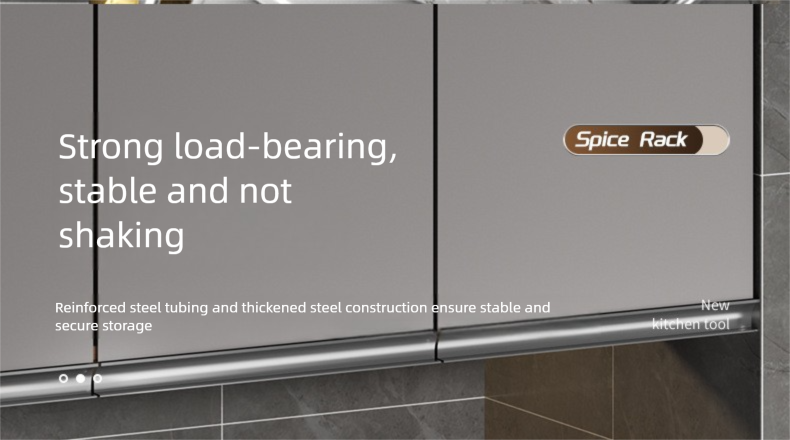 Stainless Steel Kitchen Organizer Countertop Floor Rack Multi-Functional Spice Storage Shelf_voghion.com