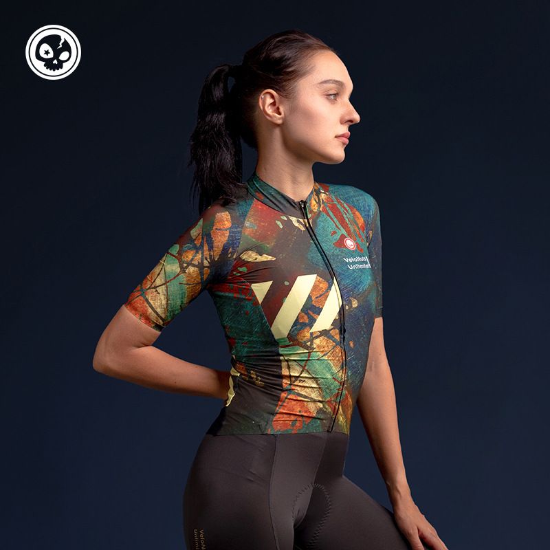 VNS Little Skull "Wanxiang" Goethe Dames Top met korte mouwen Racefietspak Ademend Zomer_voghion.com