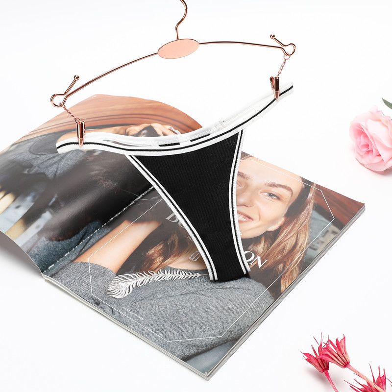Nova roupa íntima em formato de T, fio fino e confortável para meninas, cintura baixa, respirável, tanga de algodão puro para meninas_voghion.com
