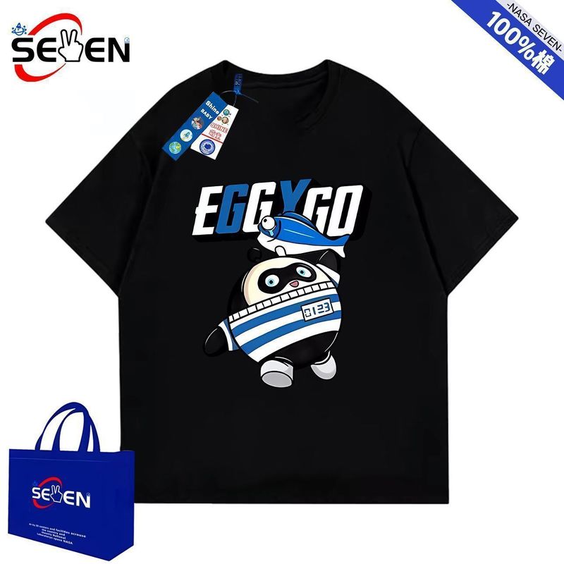 NAS Maglietta estiva in cotone per ragazzi e ragazze, motivo: Eggman, a maniche corte, per bambini grandi, alla moda_voghion.com