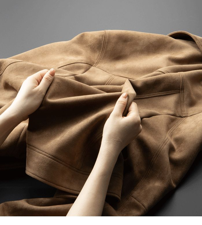 Suede jacket, men's spring and autumn trend, loose lapel outer wear top, high-end men's work jacket_voghion.com