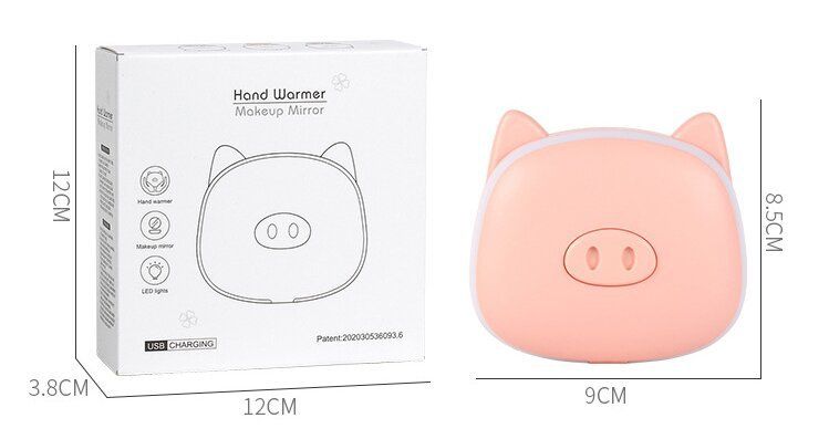 USB Hand Warmer – Cute Animal Heating Pad With Built-in 1200mAh Battery, Portable & Fast Heating For Home/Office/Travel (Sheep/Corgi/Mirror Design)_voghion.com